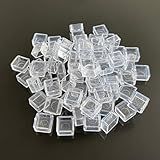 FCLUB 200PCS Empty Watercolor Pans – 0.5ML Mini Square Paint Pans for Watercolor Palette, Travel Painting & Custom Color Mixing