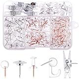 Utron 235 Pcs Push Pins Set, Thumb Tacks, Tacks, Push Pins for Bulletin Board, Wall, Cork Board, Clear Thumb Tacks (5 Style)
