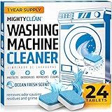 MIGHTY CLEAN Washing Machine Cleaner Tablets 24 Pack - 1 Year Supply, Septic Safe Washing Machine Cleaning Tablets, Washer Cleaner Tablet, Works with All Washers Including HE