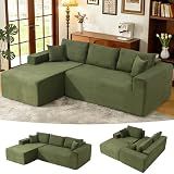 Brage Living 2026 New 108" Cloud Sectional Couch, Comfy Boneless Modular Sectional Sofa with Deep Seat, Couch with L-Shaped Chaise for Living Room, No Assembly Required (Green, Left Facing Chaise)