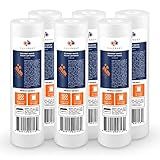 Aquaboon 5 Micron 10 x 2.5 Sediment Filter - Whole House Water Filter Replacement Compatible with Well Water Filters - P5, AP110, WHKF-GD05, 6 Pack