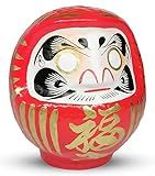 Japanese Daruma Doll 4.7" (Red) – Takasaki Handmade Lucky Charm | Goal Setting, Gift, Traditional Craft from Japan