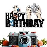 Camera Shaped Party Decorations Photography Cake Topper for Photography Enthusiasts Ideal for Party Celebrations Unique Camera Theme Cake Decor Perfect for Photography Events and Special Occasions