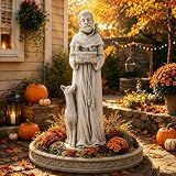 Ultym 36.2" St Francis Garden Statue,Outdoor Catholic Sculpture