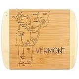 Totally Bamboo A Slice of Life Vermont State Serving and Cutting Board, 11" x 8.75"