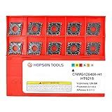 Hopson Tools Carbide Turning Inserts CNMG 432 Cnmg120408 for Finishing Cutting Steel, Cnmg Insert for Lathe Turning Tools, 10 PCS.