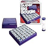Winning Moves Super Big Boggle with 6x6 Grid and 36 Letter Cubes Games USA, The Biggest Boggle Game Ever, 4 Minute Sand Timer, for 2 or More Players, Ages 8+ (1165)
