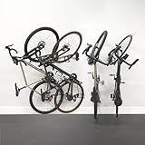 StoreYourBoard SwivelStow Bike Rack Garage Storage Rack 4 Pack - 4 Road & Gravel Bike Wall Mounts - Heavy Duty Bike Hanger - No-Lift Bike Rack Garage Storage Rack - Holds 70 lb Capacity