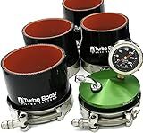 Turbo Boost Leak Testers - Shop Kit - Universal Intake Charge Pipe Pressure Test - 30 PSI Boost Gauge - 3" 3.25" 3.5" 4"…