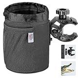 KEMIMOTO Motorcycle Cup Holder, Oxford Fabric Motorcycle Drink Holder with 0.6"-1.5" Alligator Clamp, Universal Water Bottle Cup Accessories for Bike, ATV/UTV, Scooter, Boat, Walker
