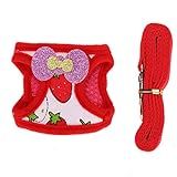 Cosiki Gits for You Pet Leash, Hook and Loop Design Animal Leash Harness Set Bunny Walking Lead, Comfortable Chest Strap Hamster for Rabbit Guinea Pig(M)