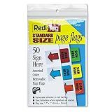 Redi-Tag Removable Page Flags, Green/Yellow/red/Blue/Orange, 10/Color, 50/Pack