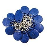 50 PCS RFID Key Fob Proximity IC Card Token Key Tags for Access Control Smart Door Locks (125KHZ)