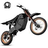 ESKUTE Electric Dirt Bike for Teens Adults, Electric Motorcycle 48V23Ah Battery, 53-Mile Range, 38mph Mid-Drive Motor 3500W Peak, Hydraulic Dual Shock Absorbers, Orange-black-With Lock