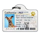 Custom Pet Driver's License Tags - Personalized Dog & Cat ID Tags