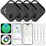 2026 New Android Air Tracker Tags-4 Pack for Both iOS & Android Phones, Dual System Bluetooth Tracker Compatible with Apple Find My (iOS) & Google Find Hub (Android) Device for Luggage, Keys, Backpack
