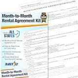 Month to Month Rental Agreement Forms Kit - Comprehensive Monthly Lease Agreement for Rental Property - Includes Reference Guide & 3 Blank Monthly Rental Lease Agreements Forms