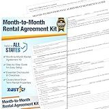 Month to Month Rental Agreement Forms Kit - Comprehensive Monthly Lease Agreement for Rental Property - Includes Reference Guide & 3 Blank Monthly Rental Lease Agreements Forms