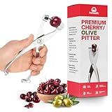 Cherry Pitter Tool Pit Remover with Locking Mechanism | Cherry Picker | Cherry Seed Remover for Baking, Olive Pitter Kitchen Accessories | Cherry Pitters Machine for Making Fresh Cherry Dishes