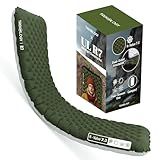 TREKOLOGY Sleeping Pad for Camping– Ultra-Lightweight, 4" Thick Camping Mat with 7.2 R-Value for All Seasons– Compact, Durable & Waterproof–Ideal for Backpacking, Hiking, and Outdoor Adventures UL R7
