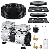 Pond Aerators 5.76CFM Aerartion System for Up to 3 Acre 3/4 HP Compressor 100'Weighted Tubing 2 Diffusers for Outdoor Ponds Water Oxygen Circulation