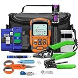 YICIZOL 30km Visual Fault Locator,Optic Fiber power Meter with FC,SC Connector, Optic Fiber Cleaver and FC/UPC(Male) to LC/UPC(Female) Adapter FTTH tool kits for CATV engineering (YC-X5)