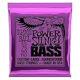 Ernie Ball Power Slinky Nickel Wound Bass Guitar Strings, 55-110 Gauge (P02831)