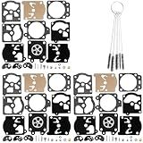 QAZAKY Pack of 3 Carburetor Diaphragm Gasket Rebuild Repair Kit Compatible with K10-WAT WA WT Series 2-Cycle String Trimmer Leaf Blower Chainsaw Poulan Ryobi Ryan IDC Homelite Toro Weedeater Craftsman