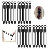 [20Park]UMUST Silicone Cable Ties, Reusable Cable Management Organizer, Cord Tie,Multipurpose Elastic Cord Organizer for Bundling and Fastening Cable Cords Wires(black)