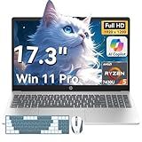 HP 17 inch laptops, AMD Ryzen 5 7430U(Beats i7-1165G7), 32GB RAM 1TB NVMe SSD Windows 11 Pro, 17.3" FHD IPS, Copilot AI, Numeric Keyboard, Type-c, Patented KB Kit