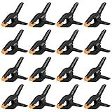 16 Pack Small Spring Clamps, 3.5 Inch Heavy Duty Clamps for Backdrop Stand, Plastic Clips for Crafts and Backdrop Clips for Crafts, Woodworking, Photography, Outdoor