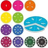 78 PCS Magnetic Fraction Tiles, Educational Math Learning Manipulatives Set for Preschool Elementary School, Fraction Bar Set Educational Learning Tool Kit for Classroom, School Supplies