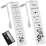 Shejdgart Retirement Bookmark Gifts 2025-2PCS Happy Retirement Gifts for Women Men Teacher Coworker Librarian Nurses Retired Friends Boss Leader Farewell Going Away Goodbye Appreciation Present