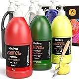 Nicpro 6 Colors Large Bulk Outdoor Acrylic Paint Set (69 oz, 2040 ml) Rich Art Painting Supplies, Waterproof Multi Surface Paint for Rocks, Wood Crafts, Garden Statues, Metal, Stone Concrete Exterior
