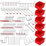 Ultimate 121-Piece Pegboard Hooks Set, Pegboard Accessories with Metal Hooks, Durable Peg Board Organizer Accessories, Pegboard Bins, Peg Board Tool Utility Hooks