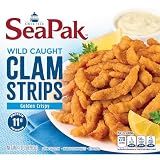 SeaPak Wild Caught Clam Strips, Clams in Oven Crunchy Breading, 10 oz