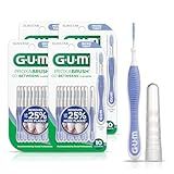 GUM Proxabrush Go-Betweens - Micro Tight - Interdental Brushes - Soft Bristled Dental Picks for Plaque Removal Health - Safe for Braces & Dental Devices, 10 Count(Pack of 4)