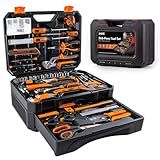 XOOL 368 Piece Home Repair Tool Kit with Drawer Toolbox, Includes Hammer, Pliers, Screwdrivers, Wrench, Tape Measure & More for Home Repair, Apartment, Office, Garage and DIY Projects