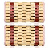 2 Pack Bamboo Sauna Headrest Pillow Natural Wood Sauna Backrest Sauna Neck Rest for Head Support Cool Room Spa Gym Sauna Accessories Steam Rooms Hollow Pillow for Household Relaxing Rest Body