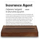 Insurance Agent Gift - Acrylic Plaque for Insurance Professionals, Motivational Office Decor, 4inch*4inch,LYY7