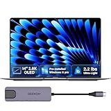 GEEKOM GeekBook X14 Pro Laptop, 2.2lbs Ultra Thin 14" 2.8K OLED Laptop Computer, Ultra 9 185H, 32GB LPDDR5x 7500MHz RAM 1TB SSD, Up to 16 Hour, 2X USB4, Fingerprint, Hub, Copilot, Windows 11 Pro