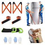 Moving Straps Lifting（Padded） one Person 2-Person Lifting and Moving System Appliance,for Harness Moving Mattress Couch Furniture Heavy Things,Suitable Professional Moving Body Strap Wrist Strap