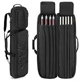 GOBUROS 4x5 Pool Cue Case, Soft Pool Stick Bag for 4 Sticks Cue Stick Case