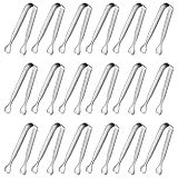 Mini Serving Tongs, Anytrp 18-Packs Stainless Steel Sugar Tongs, 4.3inch Ice Tongs Kitchen Appetizers Tongs for Coffee Bar, Tea Party, Desserts Party, Sugar and Ice Bucket