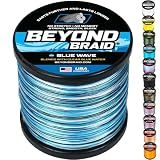 Beyond Braid Blue Wave Braided Fishing Line - 20LB | 4X strand, 300 Yards spool