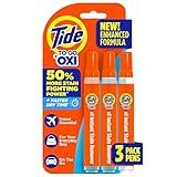Tide Stain Remover for Clothes, Tide To Go Pen, Instant Stain Remover Pen & Spot Cleaner, Portable & Travel-Friendly, Works on Food & Drink Stains, Fits in Purses & Bags, 3 Count (Pack of 1)