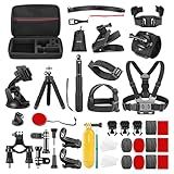 NEEWER 50 in 1 Action Camera Accessory Kit Compatible with GoPro Hero 12 11 10 9 DJI OSMO 4 3 2 Insta360 X3 X2 GO 3 SJCAM DBPOWER AKASO VicTsing APEMAN WiMiUS QUMOX Lightdow Campark Sony Sports DV