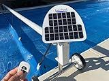 Automatic Motorized Solar Blanket Cover Reel/Roller for Rectangular in-ground Swimming Pools up to 20x40' - Solar Battery Powered, Click-of-Button Simple Operation