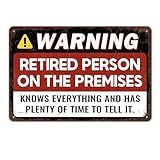 Funny Retirement Sign - Humorous Retirement Gift for Men & Women - Wall Decor for Home, Office, Garage, Garden or Party - Great Retirement Party Decoration 12 x 8 Inch (285)