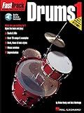 FastTrack Drums Method Book 1 | Beginner Drum Lessons Songbook with Online Audio | Hal Leonard Drum Sheet Music Book | Learn to Play Drums with Play-Along Tracks